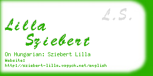 lilla sziebert business card